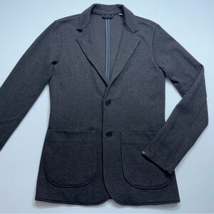 BILLY REID Cotton 2-Button Blazer Mens Size Small Gray Knit Unstructured Preppy